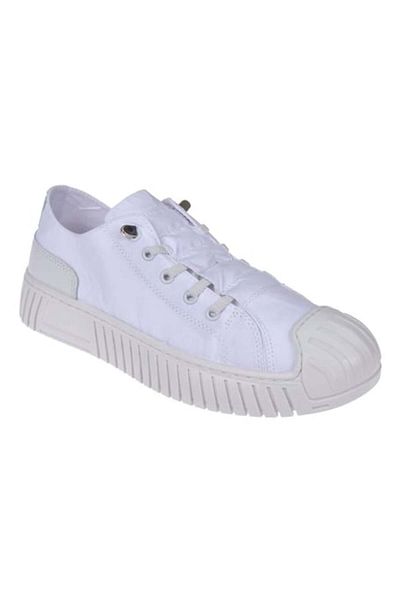 LOURENZA Miz Mooz 30131 Women's Elastic Parachute Fabric Sneaker Shoes White