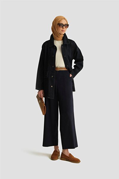 Armine Yüksek Bel Palazzo Pantolon 25Y2812 LACİVERT