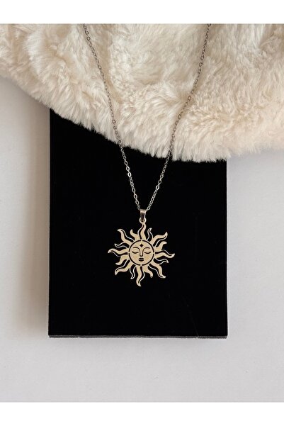 WhimsyWhite قلادة اليوغا من الفولاذ الشمسية