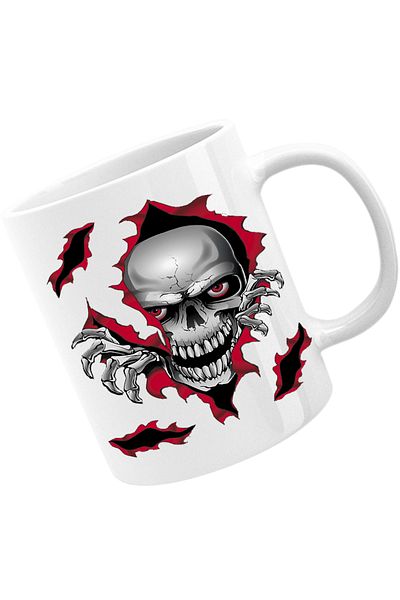 OEM Cana Predator Biker Skull Logo Motor Skeleton, alba, 330 ml