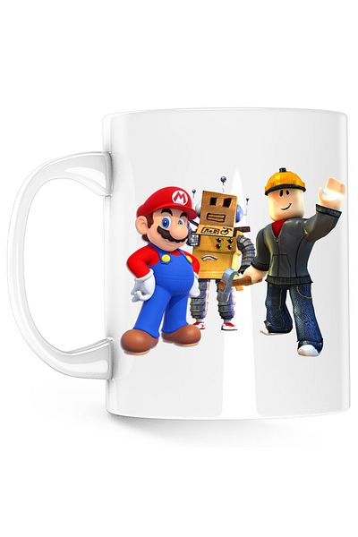 OEM Cana Roblox Mario Video Game Robox Play, alba, 330 ml