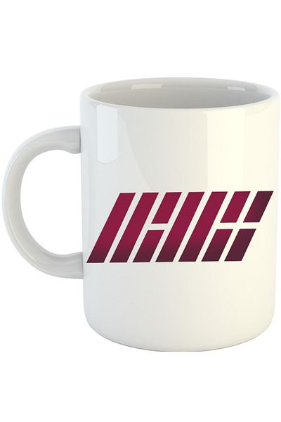 OEM iKon Logo Korea Flah 7 Members G Entertainment Mug, white, 330 ml