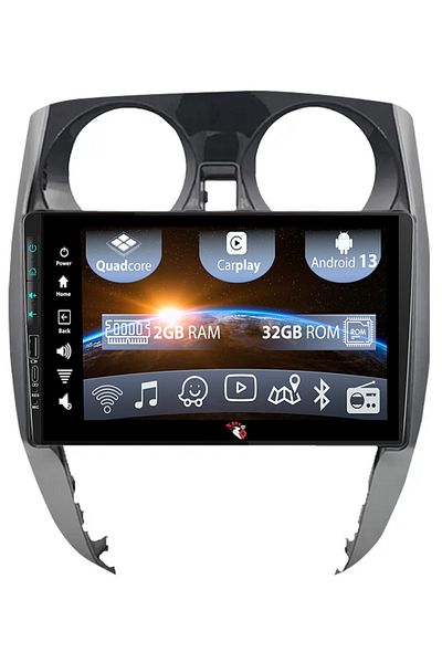 navi-it Navigatie dedicata Nissan Note 2012-2019, USB&Butoane fizice frontale, Android 13, Wireless Carplay