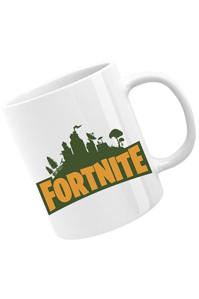 OEM Cana Fortnite Logo Battle Royale Weapons Characters Loot, alba, 330 ml
