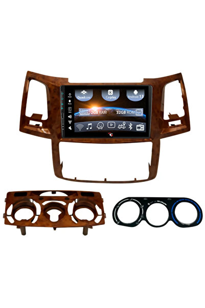 navi-it Navigatie dedicata Toyota Fortuner Hilux 2004-2014 AC/Clima, USB&Butoane fizice frontale, Android 13