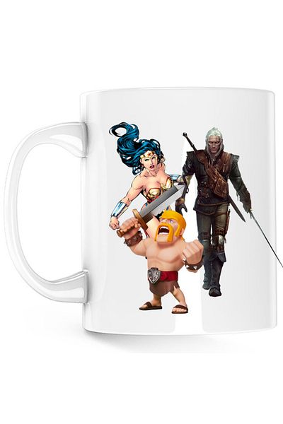 OEM Cana Clash of Clans Witcher Wonder Woman Infantry, alba, 330 ml