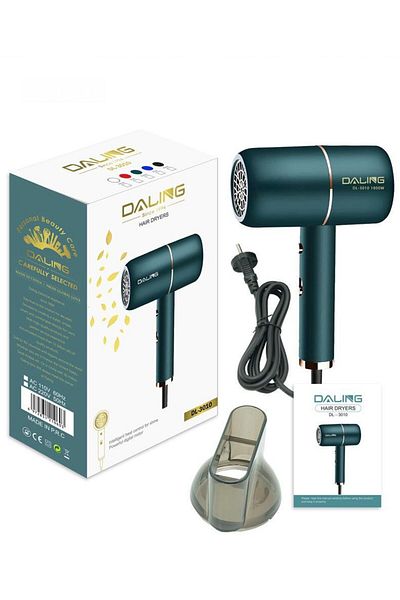 daling Ionic hair dryer, volumizer, 1800W green