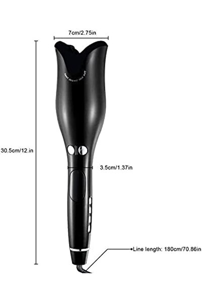 Yelajoy 5-Pieces Automatic Ceramic Hair Curler, With LCD Digital Display, Curling Iron, for Hair Types