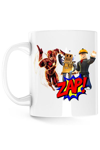 OEM The Flash Roblox Studio Platforms Drawings Mug, white, 330 ml