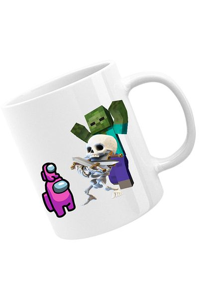 OEM Cana Clash Royale Minecraft Scared Skeleton Event Among Us Crew, alba, 330 ml