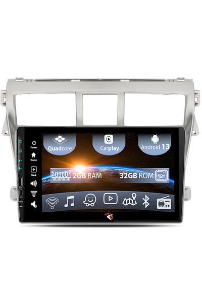 navi-it Navigatie dedicata Toyota Vios 2007-2012, USB&Butoane fizice frontale, Android 13, Wireless Carplay