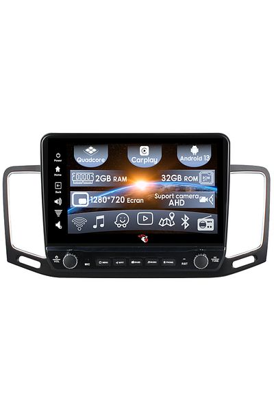 navi-it Navigatie dedicata Sharan 2012-2018 cu butoane rotative model 2024, 9 Inch, 2GB RAM 32GB ROM, Quadco