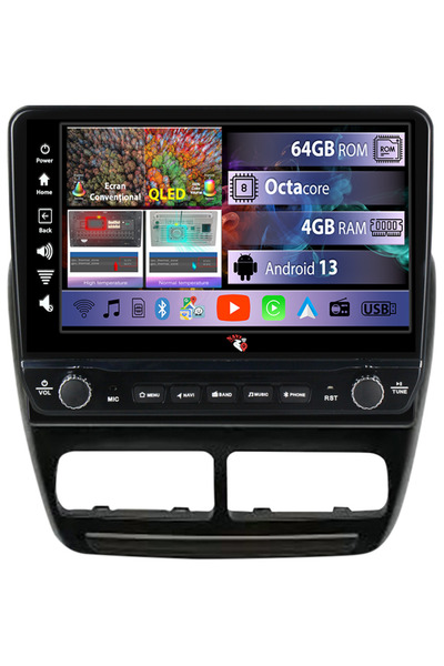 navi-it Navigatie dedicata Fiat Doblo 2015 cu butoane rotative model 2024, 4 GB RAM 64 ROM, Quadcore, Androi