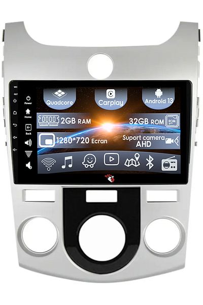 navi-it Navigatie dedicata Kia Forte Cerato 2008-2013, Silver, 2GB RAM 32GB ROM, Quad Core, Display 9" IPS F