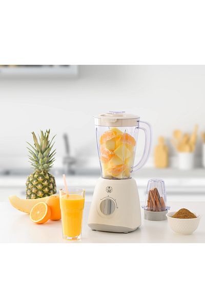 ALSAIF Electric Blender – 1.5L – 400W – White & Grey