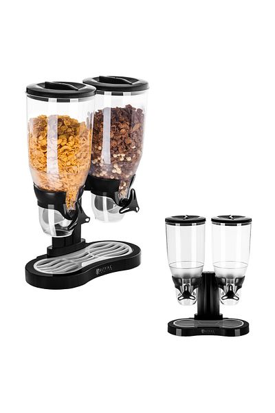 Royal Catering Dozator pentru produse vrac, musli, fructe uscate, cafea, 2 x 3L