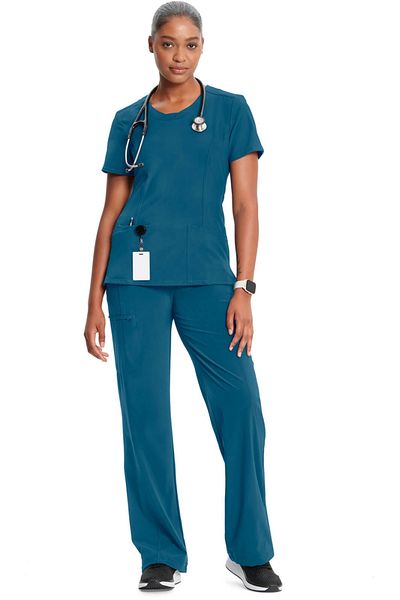 Cherokee UNIFORMS Halat Medical Cherokee PROTX2® cu Decolteu Rotund - Infinity Blue Marime Uniforma: L
