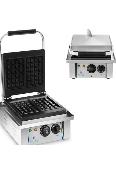 Royal Catering Aparat de gofre dreptunghiular pentru 2 gofre belgiene