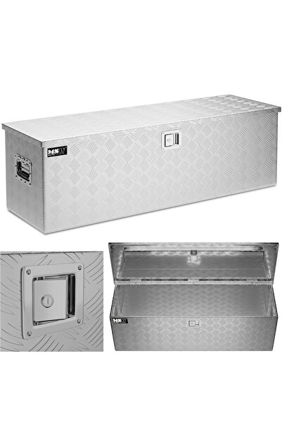 MSW Skrzynia narzędziowa transportowa aluminiowa zamykana na klucz 150 l 124 x 38.5 x 38.5 cm