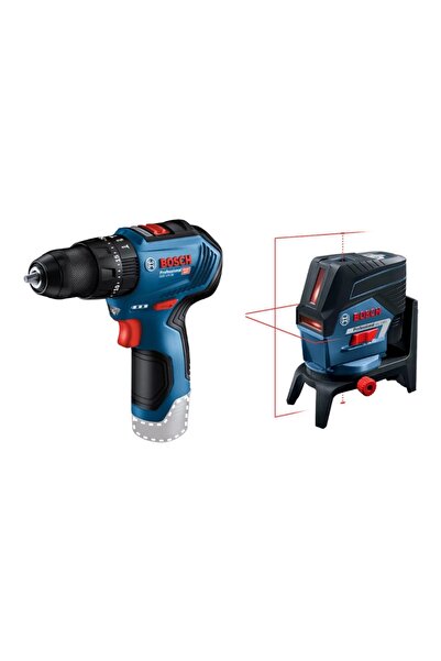 Bosch GSB 12V-30 Akülü Darbeli Delme/vidalama + GCL 2-50 C Kombi Lazer Seti