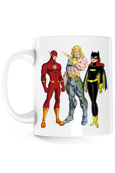 OEM Cana Aquaman Batgirl Flash Comics Cartoons Water Action Mystery, alba, 330 ml