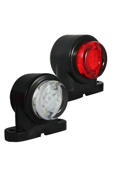 BGRJ Automotive Side marker lights NR7, white red LED, 12-24V, set of 2 pcs