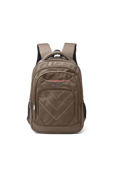 Senator Backpack 18.5 Inch Unisex Nylon Lightweight Water Resistant Travel Daypack KH8104-Beige