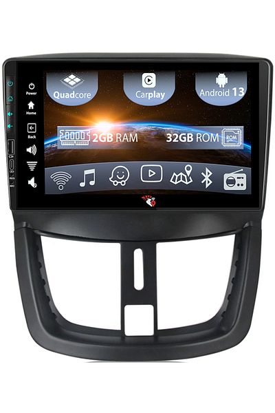 navi-it Navigatie dedicata Peugeot 207 2006-2015, USB&Butoane fizice frontale, Android 13, Wireless Carplay