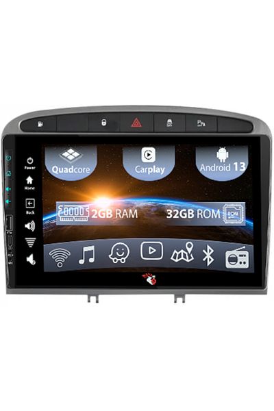 navi-it Navigatie dedicata Peugeot 408 2008-2020, USB&Butoane fizice frontale, gri, Android 13, Wireless Car