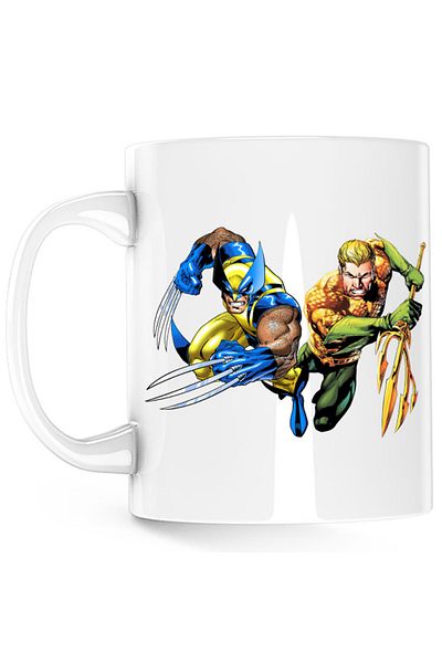 OEM Cana Aquaman Wolverine Superhero Super Powers Wolf Cartoons DC, alba, 330 ml