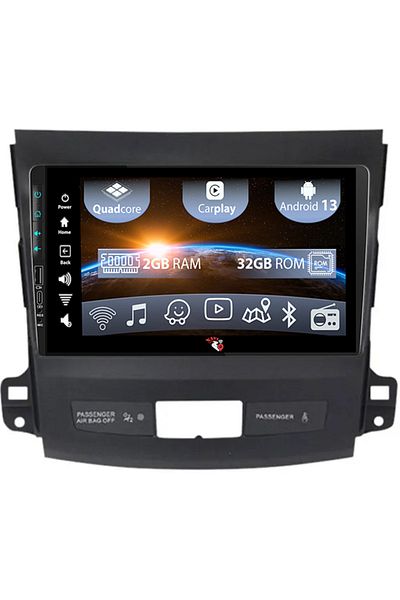 navi-it Navigatie dedicata Mitsubishi Outlander 2005-2011, USB&Butoane fizice frontale, Android 13, Wireless