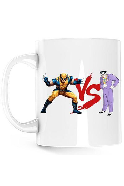 OEM Cana Wolverine VS Joker Costume Cartoon, alba, 330 ml