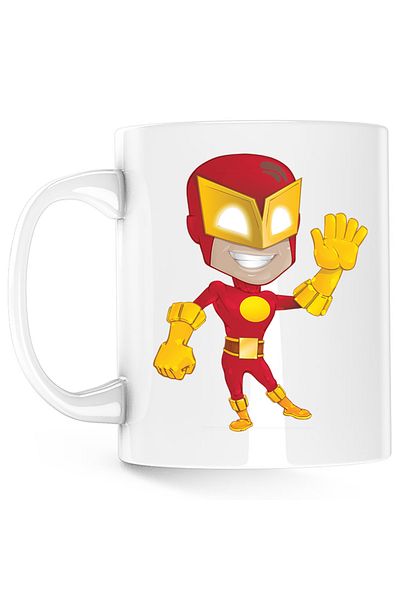 OEM Cana The Flash Superhero Cartoon Comics, alba, 330 ml