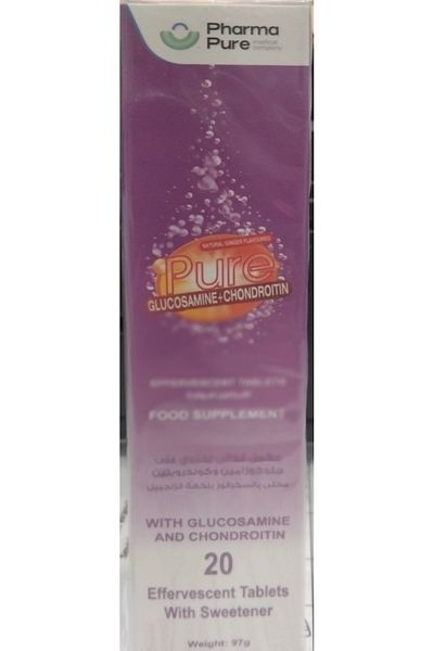 PURE PHARMA PURE GLUCOSAMINE+CHONDROITIN EFFERVESCENT TABLETS