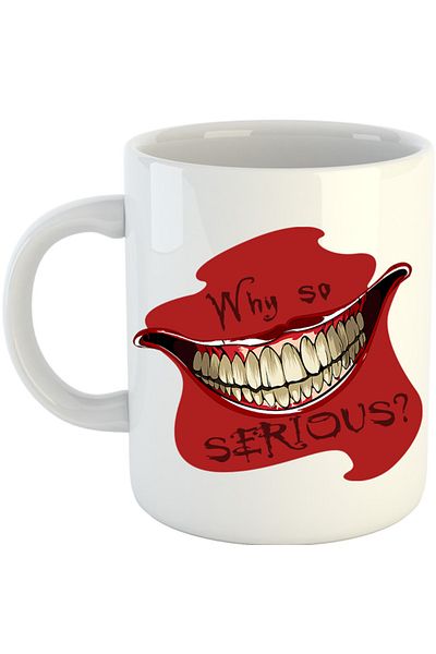 OEM Cana Joker Why Serious Smile Horror, alba, 330 ml