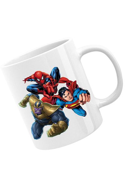 OEM Cana Thanos Superman Spiderman Hero Gems Avangers, alba, 330 ml