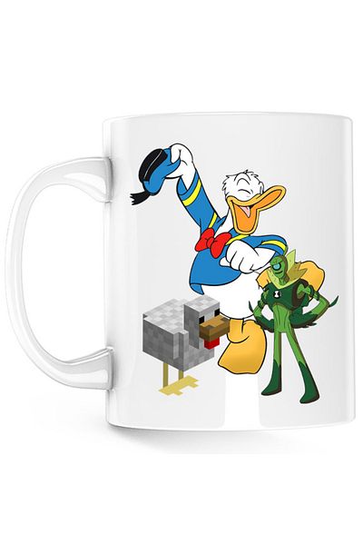 OEM Cana Donald Duck Minecraft Chicken Ben10 Alien Watch Pixel, alba, 330 ml