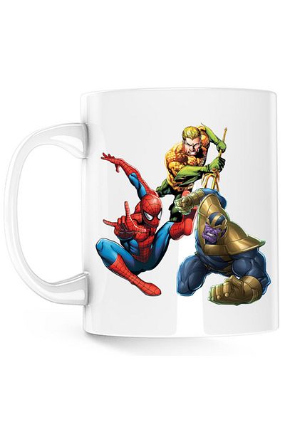 OEM Cana Spiderman Aquaman Thanos Save Earth, alba, 330 ml
