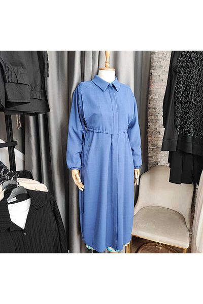 Zühre قميص ذو ياقة مطاطية بنفسجي Giy Wear GC-0244