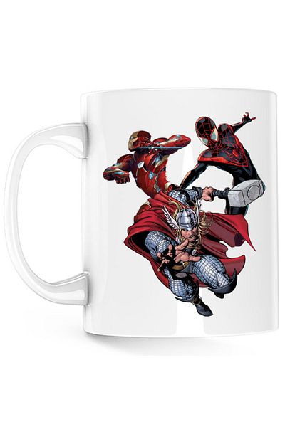 OEM Cana Ironman Thor Spiderman Thunder God Cartoons, alba, 330 ml