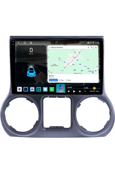 navi-it Navigatie dedicata Jeep Wrangler 2011-2016, 4GB RAM 64GB ROM, Octacore, Android 14, Display QLED 1K