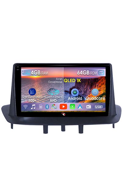 navi-it Navigatie dedicata Renault Megane 3 2008-2014, 4GB RAM 64GB ROM, Octacore, Android 14, Display QLED