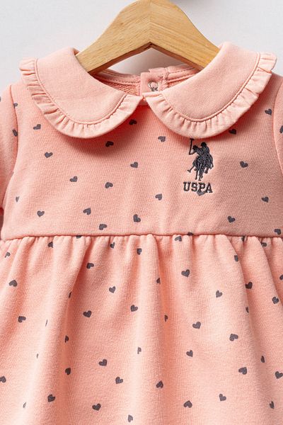 U.S. Polo Assn. Licensed Baby Girl Heart Dress