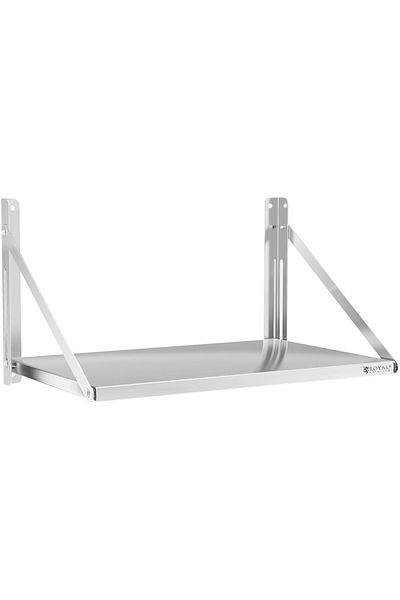 Royal Catering Raft de perete pliabil din oțel inoxidabil 80x45cm