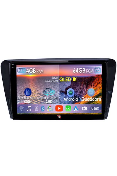 navi-it Navigatie dedicata Skoda Octavia 2013-2018, 4GB RAM 64GB ROM, Octacore, Android 14, Display QLED 1K