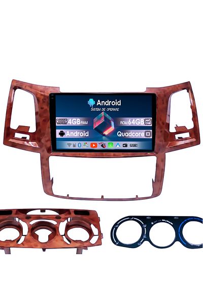 navi-it Navigatie dedicata Toyota Fortuner Hilux 2004-2014, 4GB RAM 64GB ROM, Octacore, Display 9" QLED 1K,