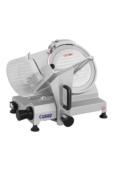 Royal Catering Feliator electric pentru mezeluri și brânzeturi cu ascuțitor 150W, diametru 250mm