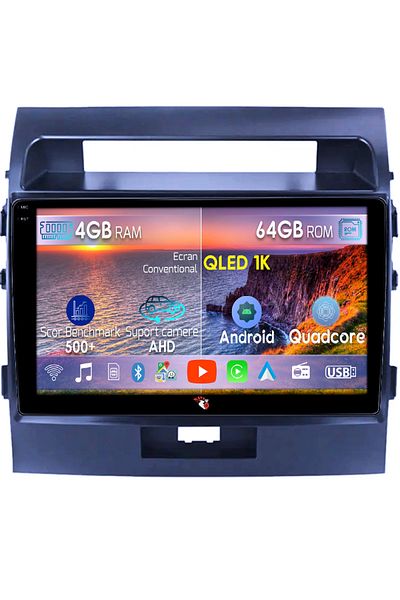 navi-it Navigatie dedicata Toyota Land Cruiser 200 2008-2015, 4GB RAM 64GB ROM, Octacore, Android 14, Displa