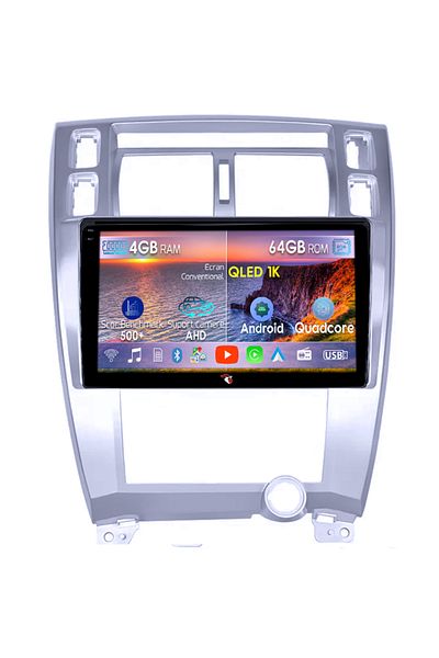 navi-it Navigatie dedicata Hyundai Tucson 2004-2009, 4GB RAM 64GB ROM, Octacore, Android 14, Display QLED 1K