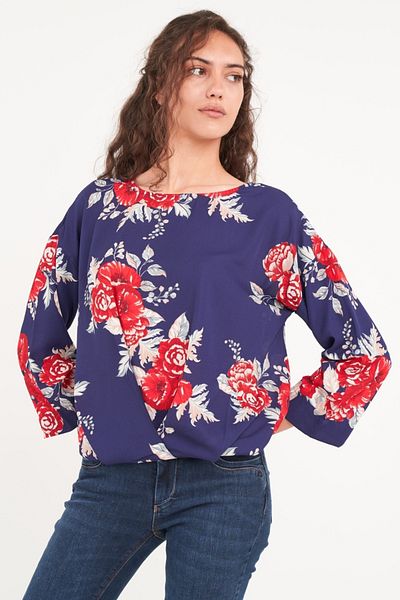 Timeout Camasa dama maneca scurta cu imprimeu floral